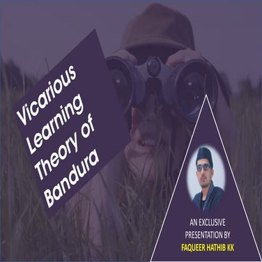 Vicarious Learning Theory or Observational Learning Theory or Social learning...