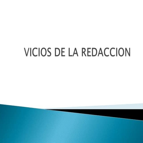 Vicios de la redaccion