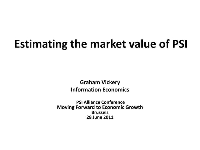 Estimating the Market Value of PSI