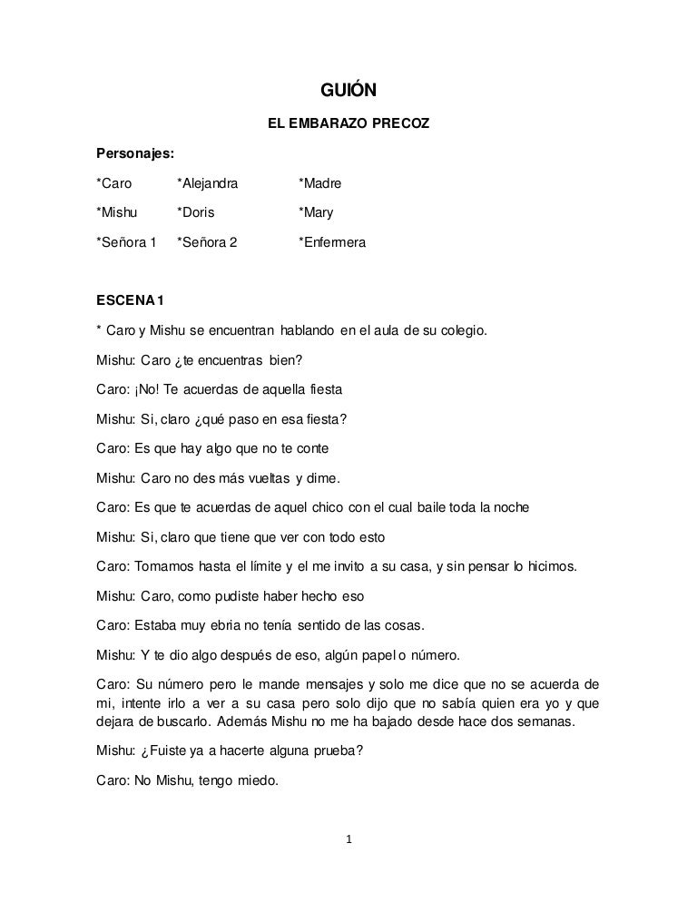 Guion El Embarazo Precoz