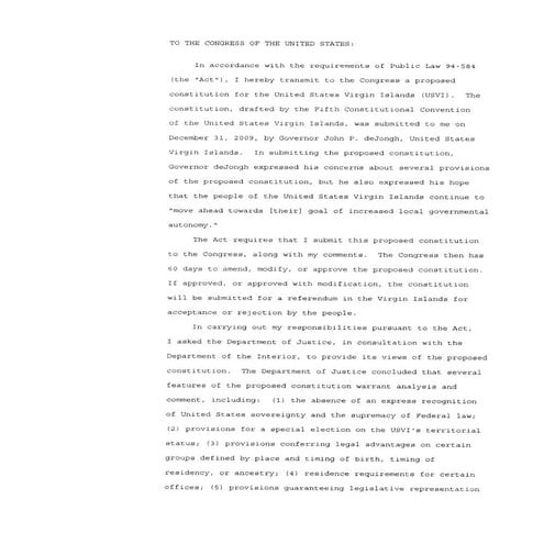 V I  Constitution (President  Obama\'s  Commentary)