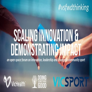 Vicsport: Scaling Innovation & Demonstrating Impact