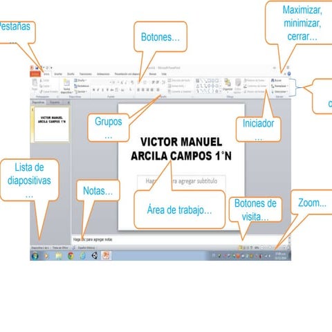  Actividad #2 "Ambiente de trabajo en power point."
