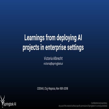 Victoria Albrecht (Springbok AI) – Learnings from Deploying AI and Chatbot Pr...