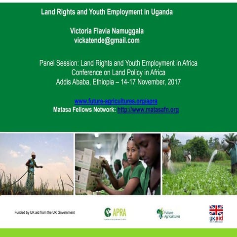 Land Rights and Youth Employment in Uganda 