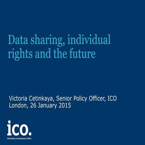 Data-sharing, individual rights, and the future | Victoria Cetinkaya | Januar...
