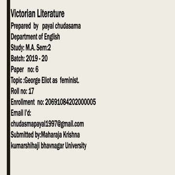 Victorian literature ppt 2