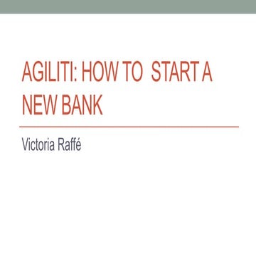 Victoria Raffe @ "How to Start a New Bank" Seminar