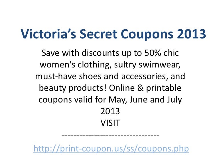 Victorias Secret Coupons Code May 2013 June 2013 July 2013