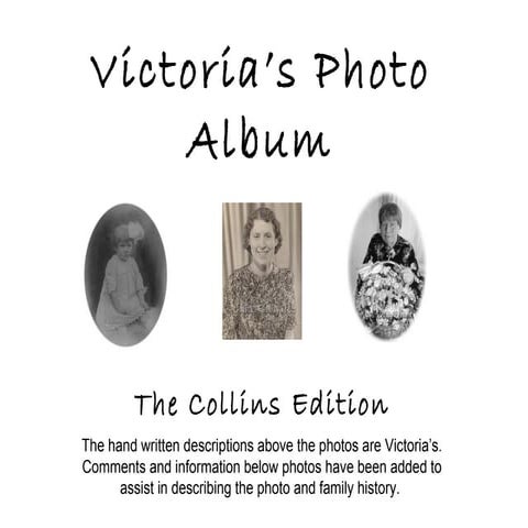 Victoria’s Photo Album The Collins Edition
