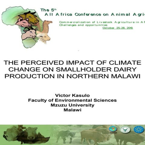 The perceived impact of climate change on smallholder dairy production ...