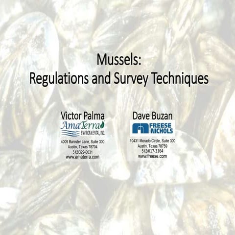 TWCA Annual Convention: Mussels: Regulations and Survey Techniques, Victor Pa...