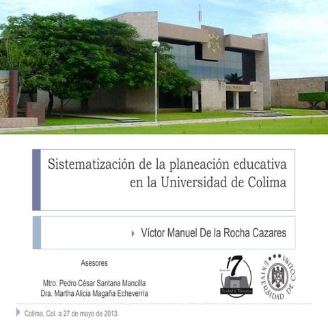 Sistematización de la planeación educativa en la Universidad de Colima