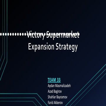 Victory supermarkets expansion strategy