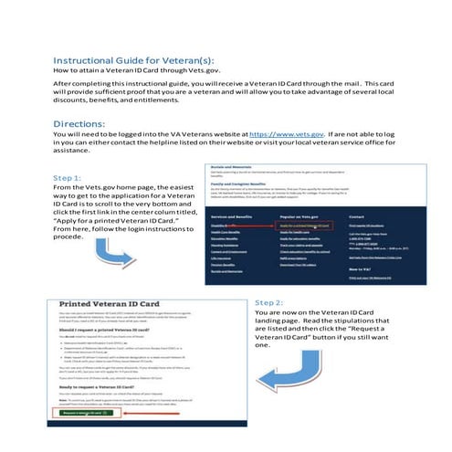 Veteran Identification Card Tutorial