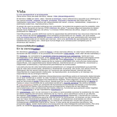 Definición de Vida | PPT