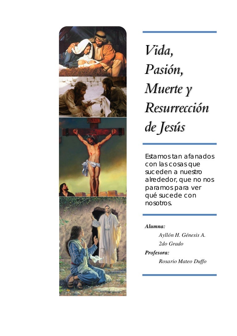 Vida Pasión Muerte Y Resurrección De Jesús