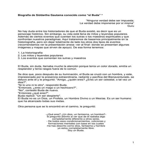 Vida del buda en 12 actos