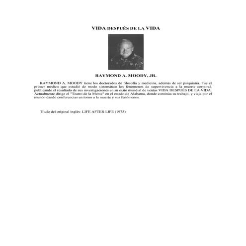 Vida después de la vida raymond moody - | PDF
