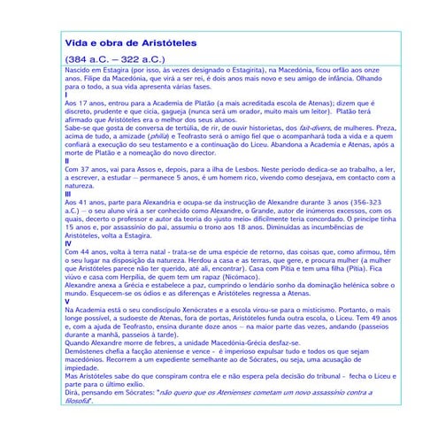 Vida obra aristoteles