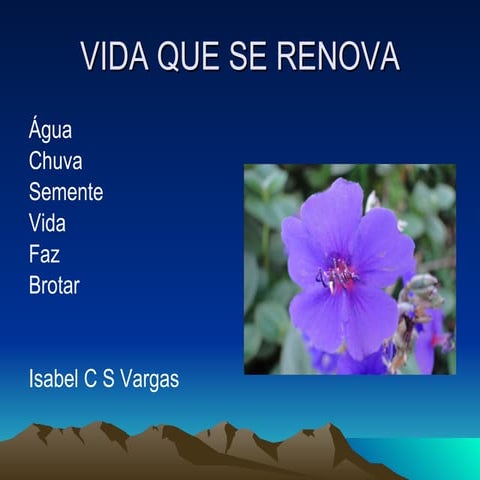 Vida que se renova