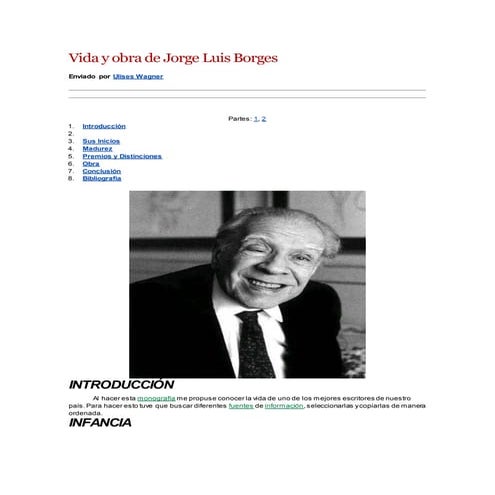 Vida y obra de jorge luis borges | DOCX