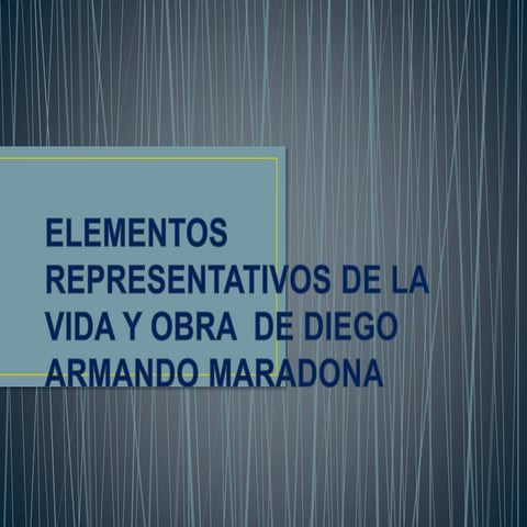 Vida y obra de maradona