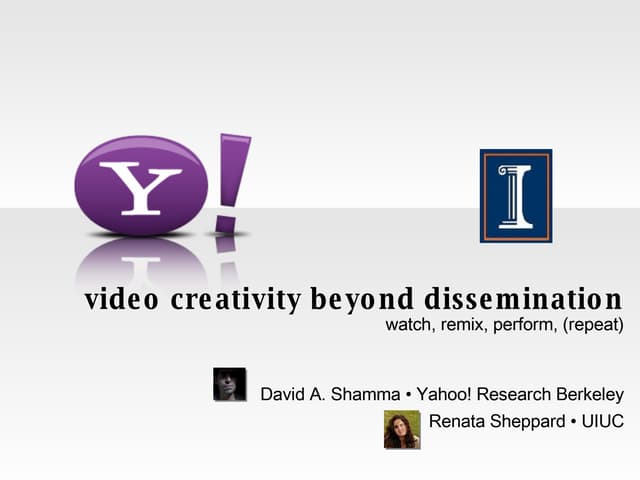 Video Creativity beyond Dissemination