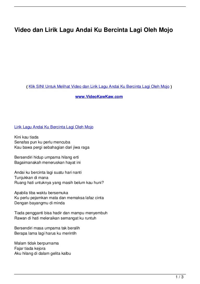 Mimpi Yang Hilang Lirik : Videos From Aprield Page 1 Vidio - 17 july