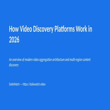 How Video Discovery Platforms Operate in 2026: Multi-Region Aggregation ...