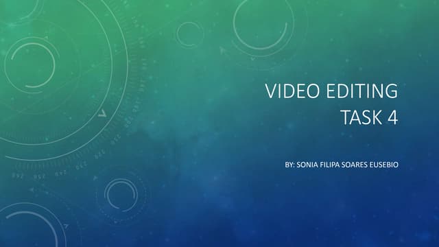 Video editing