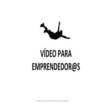 Video para emprendedores y emprendedoras