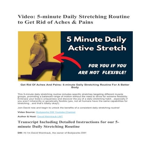 Video 5-minute Daily Stretching Routine to Get Rid of Aches & Pains.pdf