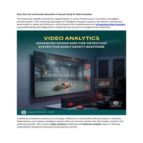 Next-Gen AI Video Analytics for Fire and Smoke Detection in Kuwait | PDF