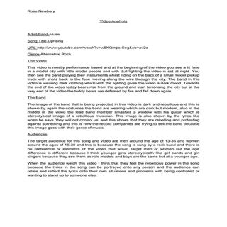 Video analysis muse uprising