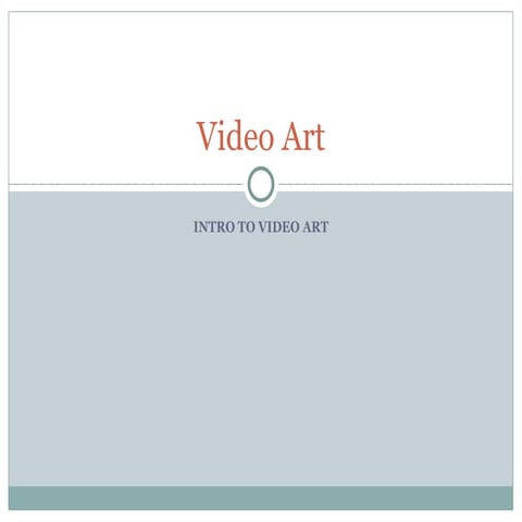 Video art power point