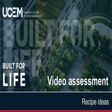 Video assessment recipes
