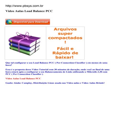 Video aulas load balance pcc