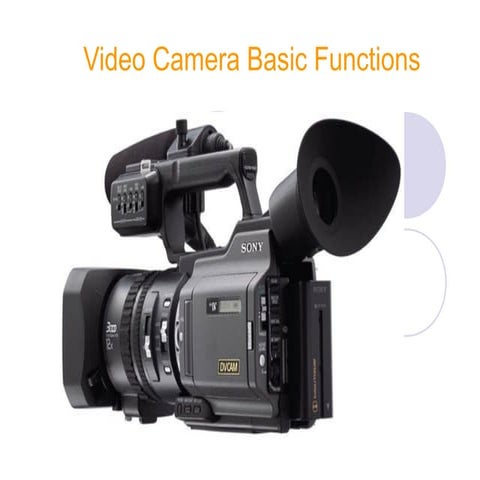 Video camera basic functions... shot types ..aspect ratio