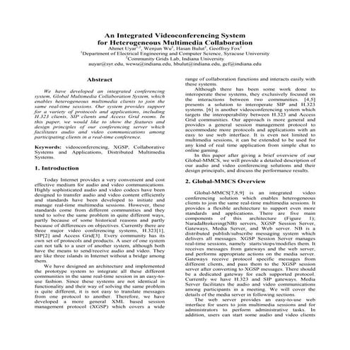 Videoconferencing in heterogeneous environments