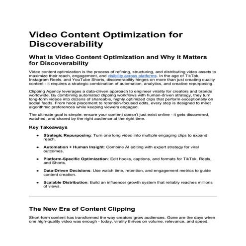 Video Content Optimization for Discoverability.docx