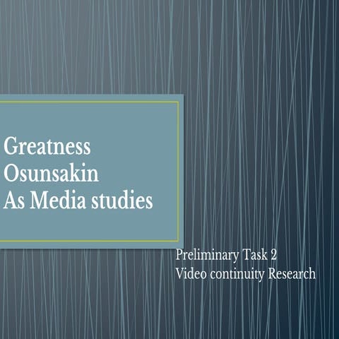 Video Continuity Research