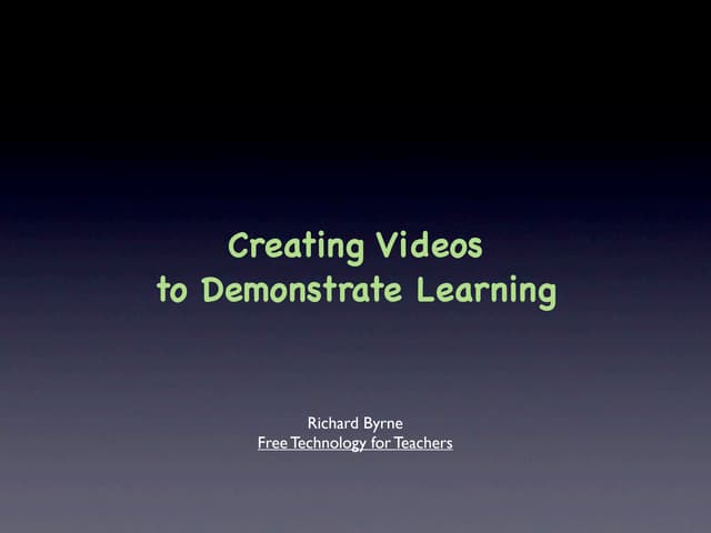 Video Creation In The Classroom