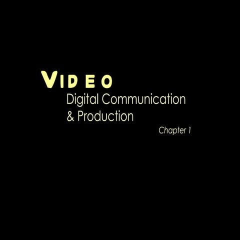 Video Digital Communication chap 1