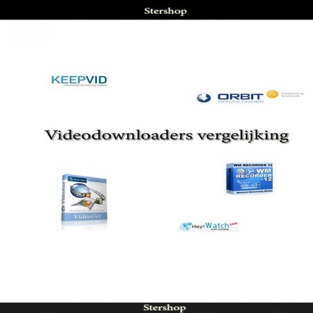Videodownloaders vergelijking