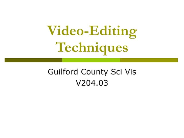 Video editing