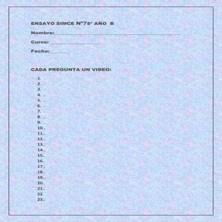 Video ensayo nº 7