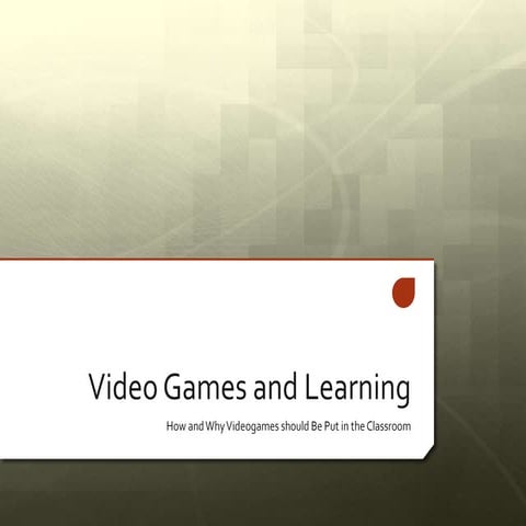 Video game course