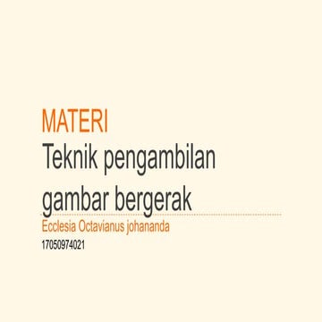 TEKNIK PENGAMBILAN GAMBAR