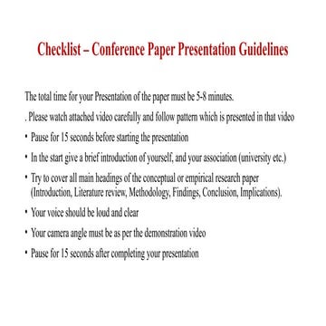 Video Guideline.pptx check list presentation | PPTX